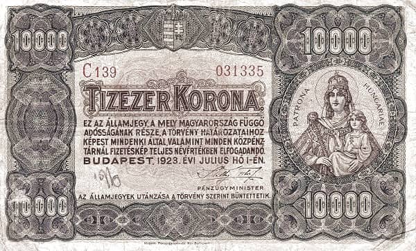 10000 Korona from Hungary
