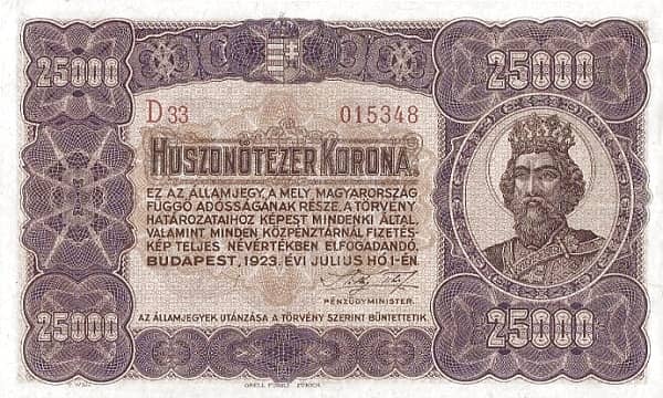 25000 Korona from Hungary