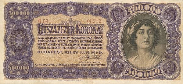 500000 Korona from Hungary