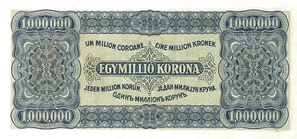 1000000 Korona from Hungary