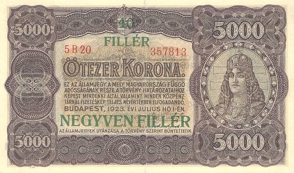 40 Fillér from Hungary