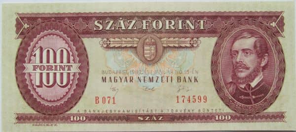 100 Forint from Hungary