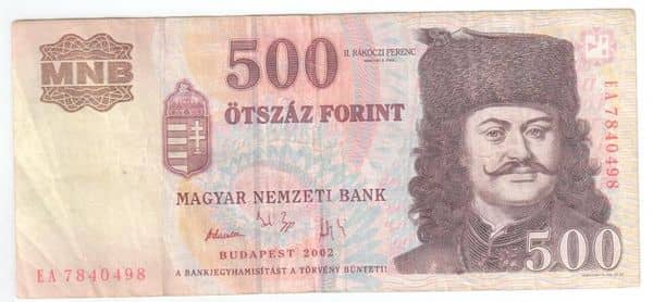 500 Forint from Hungary