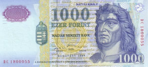 1000 Forint from Hungary
