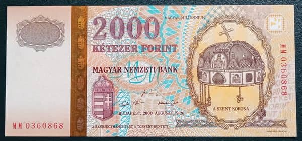 2000 Forint from Hungary