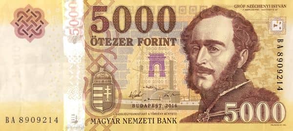 5000 Forint from Hungary