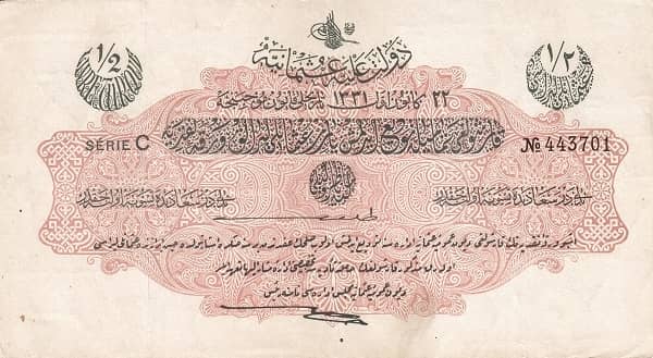 ½ Livre Law of 22 December from Otoman Empire