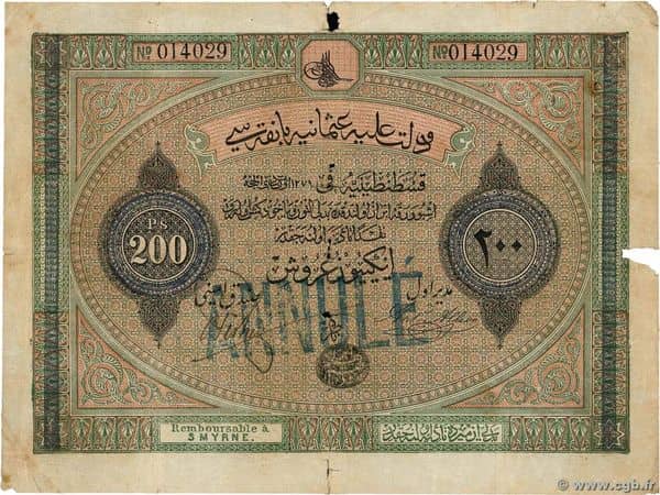 200 Piastres from Otoman Empire