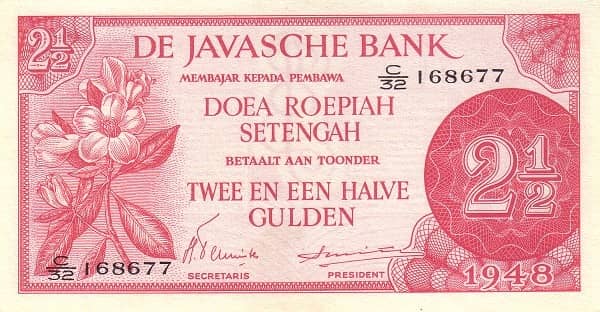 2½ Roepiah/Gulden from Indonesia