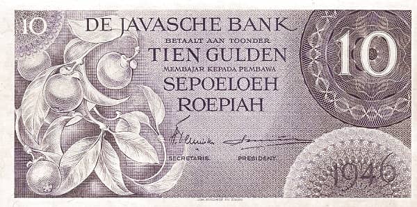 10 Gulden/Roepiah from Indonesia