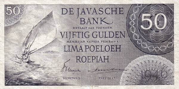 50 Gulden/Roepiah from Indonesia