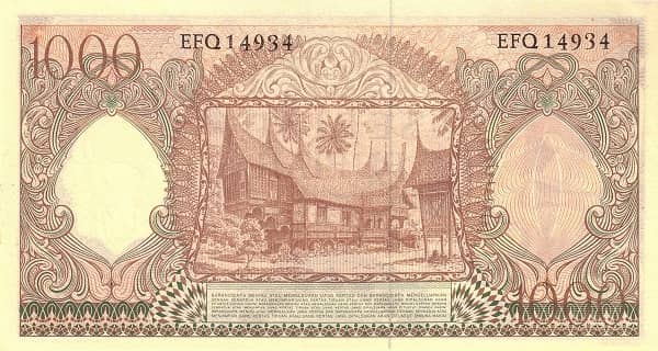 1000 Rupiah from Indonesia