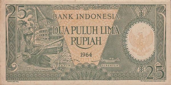 25 Rupiah from Indonesia