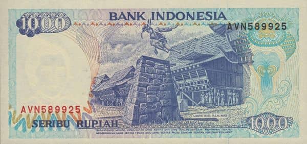 1000 Rupiah from Indonesia