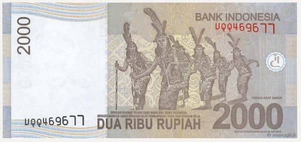2000 Rupiah from Indonesia