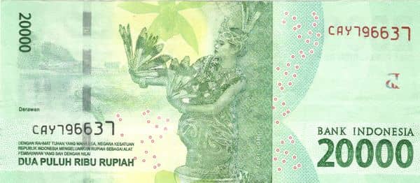 20000 Rupiah from Indonesia
