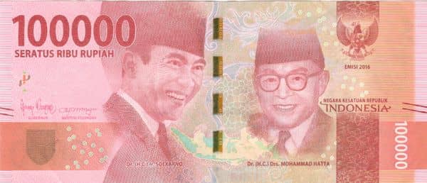 100000 Rupiah from Indonesia