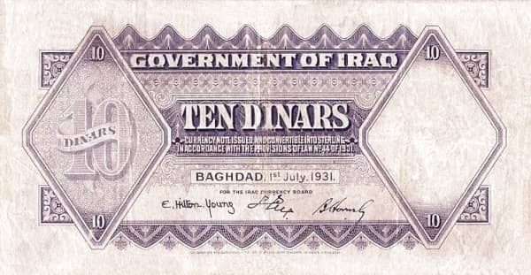 10 Dinars from Iraq