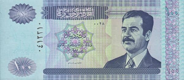 100 Dinars from Iraq