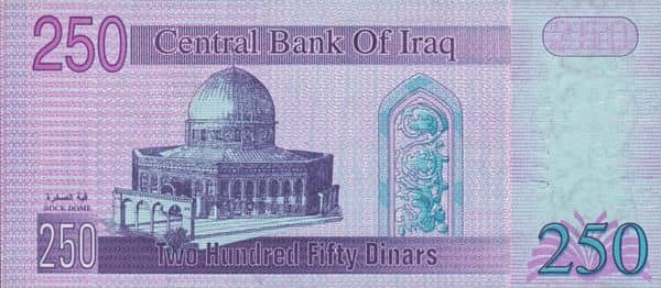 250 Dinars from Iraq