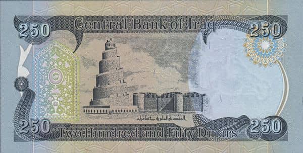 250 Dinars from Iraq