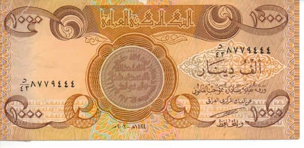 1000 Dinars from Iraq