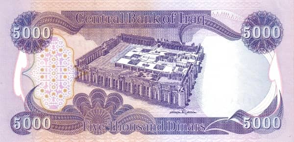 5000 Dinars from Iraq