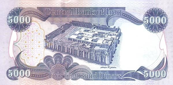 5000 Dinars from Iraq