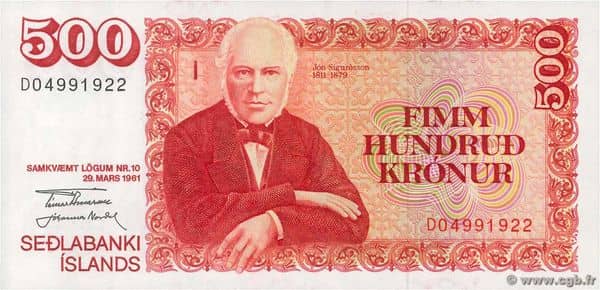 500 Krónur from Iceland