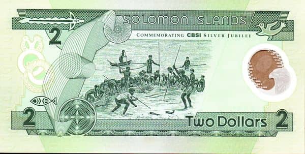 2 Dollars CBSI Silver Jubilee from Solomon Islands