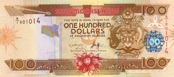 100 Dollars from Solomon Islands