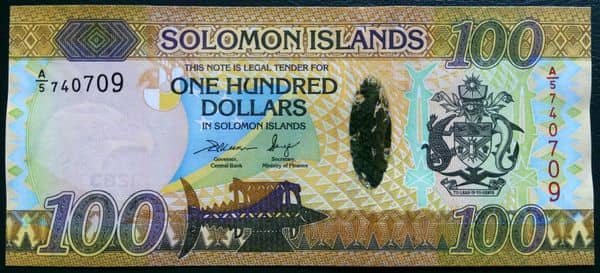 100 Dollars from Solomon Islands
