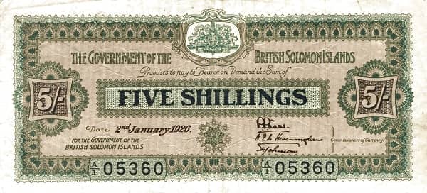 5 Shillings from Solomon Islands