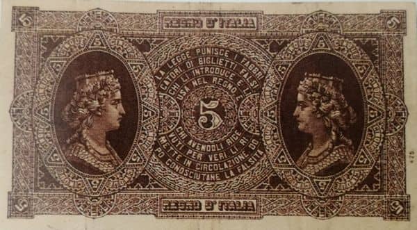 5 Lire from Italy