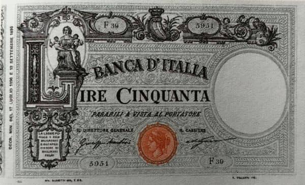 50 Lire from Italy
