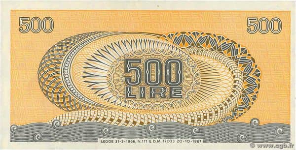 500 Lire Aretusa from Italy