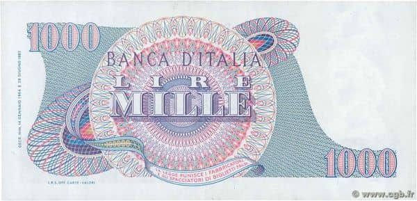 1000 Lire from Italy