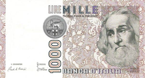 1000 Lire Marco Polo from Italy