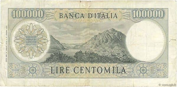 100000 Lire Manzoni from Italy