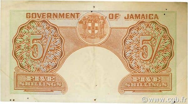 5 Shillings George VI from Jamaica