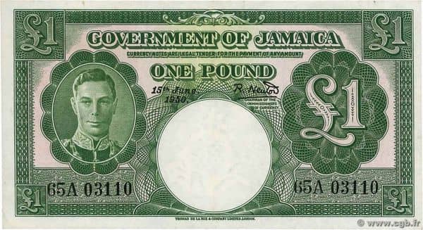 1 Pound George VI from Jamaica