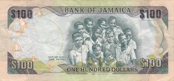 100 Dollars Golden Jubilee of Jamaica from Jamaica