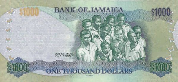 1000 Dollars Golden Jubilee of Jamaica from Jamaica