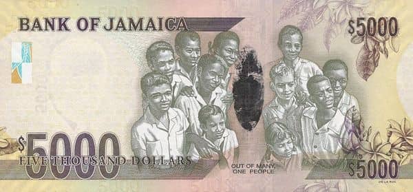 5000 Dollars Golden Jubilee of Jamaica from Jamaica