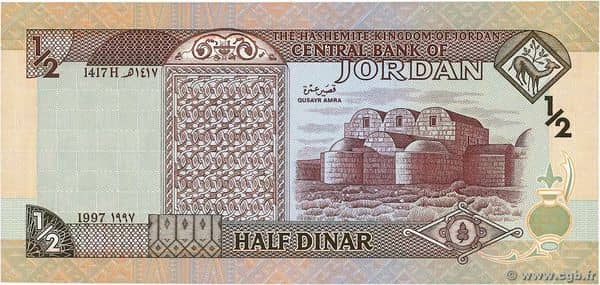½ Dinar from Jordan