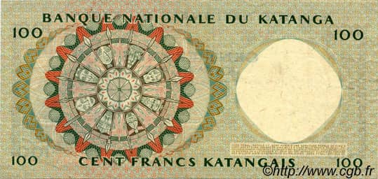 100 Francs from Katanga