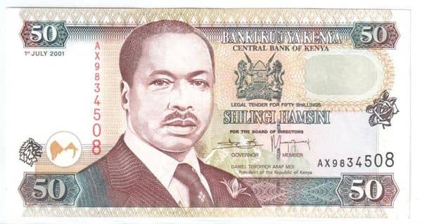 50 Shillings from Kenya
