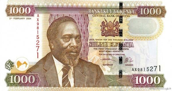 1000 Shillings from Kenya