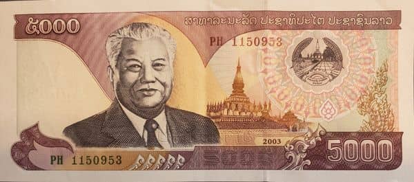 5000 Kip from Laos