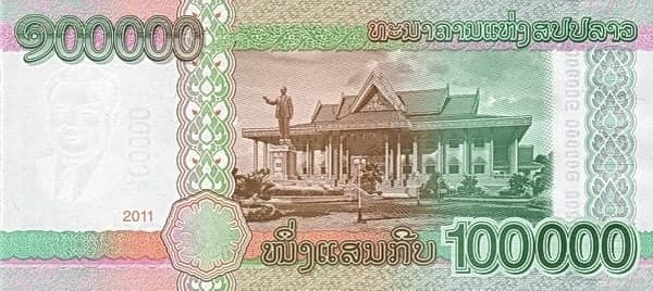 100000 Kip from Laos